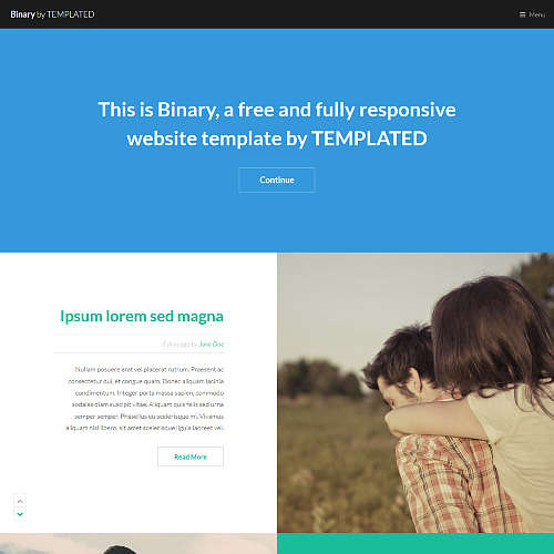 Binary - Free Responsive HTML and CSS Template