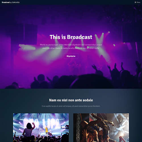 Broadcast - Free Responsive HTML and CSS Template